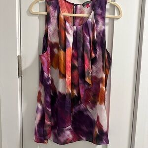 Vince Camuto Purple and Orange Sleeveless Blouse